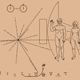 Ilustración de las placas Pioneer. Wikimedia Commons